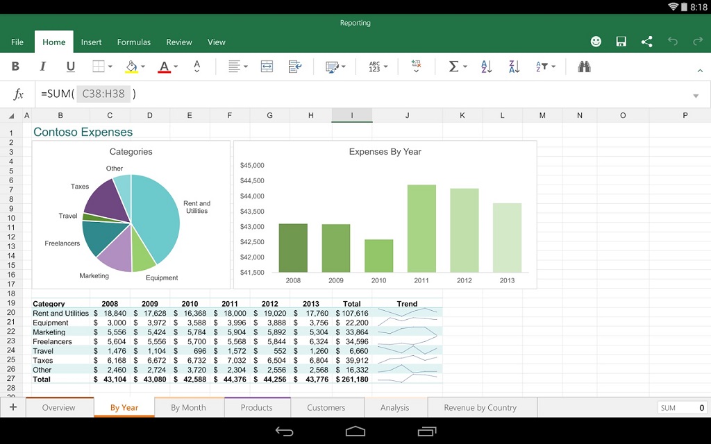 Excel for android tablet free download